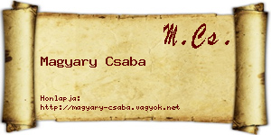 Magyary Csaba névjegykártya